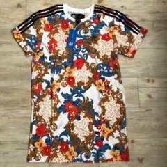 ハースタジオロンドン×アディダス　花柄フラワーボタニカルロングTシャツ