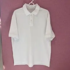 GU オーバーサイズ　ポロシャツ　(5分袖) ホワイト Sサイズ