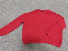 Bershka レッド 編み目模様 セーター