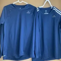 adidas 長袖半袖2枚セット　スポーツTシャツ