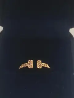 極美品 ローズゴールド ダイヤモンドリング