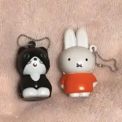 ミッフィーと猫のキーホルダー