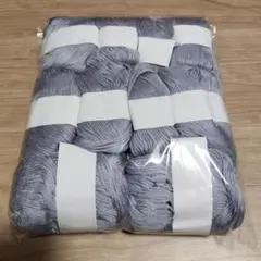 新品カシミヤ混シルク毛糸シルバーグレー毛糸10玉約500g197