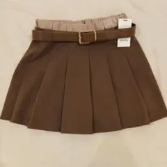 snidel レイヤードデザインプリーツスカショ(ショートパンツ)　ブラウン