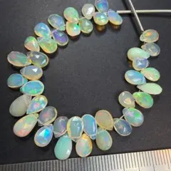 エチオピアオパール5粒ミル打ちデザイン ブレスレットsilver925 - メルカリ