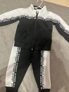 adidas ジャージ 80cm ブラック/ホワイト