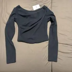 新品未使用　GRL カシュクール　カットソー　ブラック