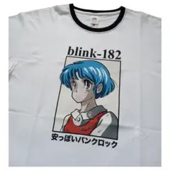 海外企画 ブリンク182 blink-182 アニメ リンガー Tシャツ 白 L