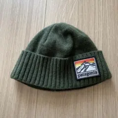 あ*も様 patagonia ニット帽 オリーブグリーン