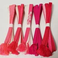 す*ち様 (1072)帯締め 5点 まとめ売り 帯紐 着物 和装 小物