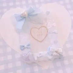 ホイップデコトレカケース硬質カードケース♡B8サイズ♡ゆめかわ水色ベビくま