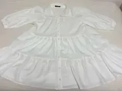 ティアード シャツワンピース ホワイト