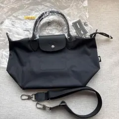 ロンシャン　ル　プリアージュ　エナジーS トップ　ハンドル　バック　黒