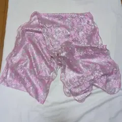 流行りのピンク✕シルバーレース帯揚げ