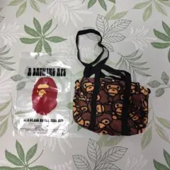 A BATHING APE フリース ショルダーバッグ ミニボストンバッグy2k