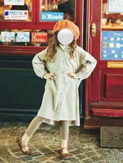 BRANSHES シャツコール長袖ワンピース ブランシェス　シャツワンピース