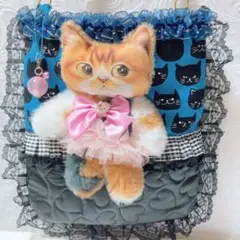 キジトラ猫ちゃんレースフリルサコシュ　コヤンイサムチョン　ぬいぐるみ&猫いっぱい