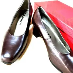 〈新品未使用〉LANCEL ランセル レザーパンプス 24.5cm 茶のサムネイル