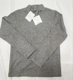 【新品、未使用】起毛テレコハイネックBebe150グレー【今週限定値下げ】