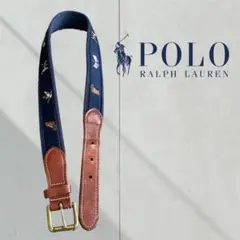【美品】Polo Ralph Lauren 子供用ベルト ネイビー