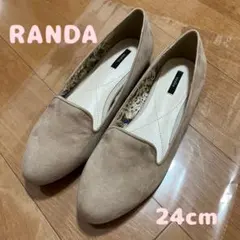 RANDA スエード フラットシューズ 24cm パンプスのサムネイル