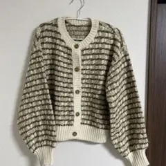 LOWRYSFARM 2wayガラショートカーディガン