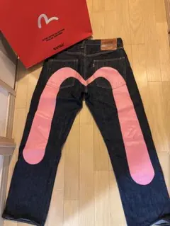 EVISU エヴィス No.2 2000 デニムパンツ ピンクペイント