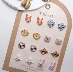 【10個セット】ズートピア ネイルパーツ 各種類1つずつ(8つ)+ランダム2つ