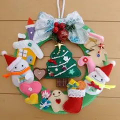 フェルトリース　クリスマス