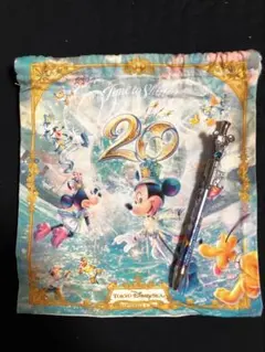 2個セット TDR 25周年 ボールペン & TDS 20周年 巾着