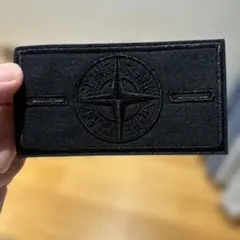 Stone Island ワッペン コンパスロゴ オールブラック