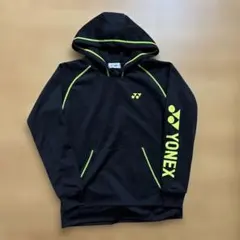 YONEX フード付きウォームアップウェア ブラック/イエロー
