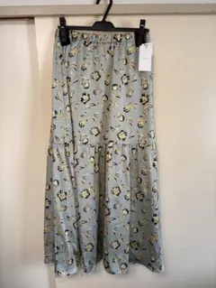 【新品・未使用品】OPAQUE.CLIP フラワープリントロングスカート