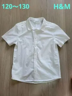 H&M 半袖シャツ ホワイト 100%コットン
