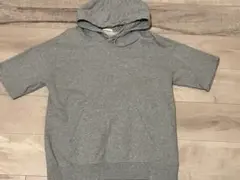 【即日発送・匿名配送】 GUのハーフスリーブ スウェットプルパーカー