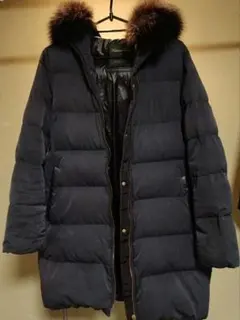 nano・universe 西川ダウン ダウンコートネイビー ファー付き 36