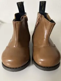 13㎝キッズ用 サイドジップ ブーツ ブラウン