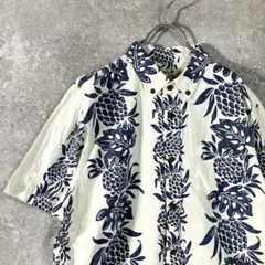 Local Motion　アロハシャツ　ボタンダウン　ホワイト　コットン100%