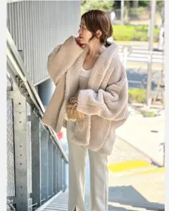 Whim Gazette インフルエンサーコラボ ミドルボアコート　ベージュ