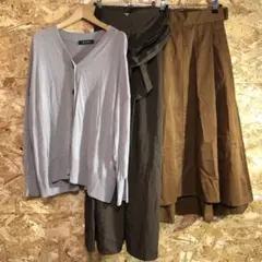 【 2524番】nano universe ロングスカート　秋冬　L など3点