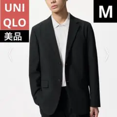 【美品】ユニクロ 感動ジャケット メンズ M ブラック 2025年モデル 黒