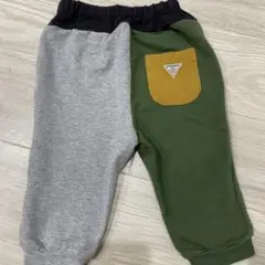 BREEZE バイカラー パンツ グレー グリーン