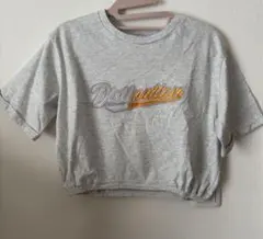 SPRAYPREMIUMクロップドTシャツ 白杢　裾ゴム入りのサムネイル
