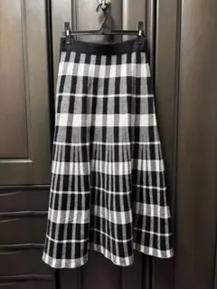 チェックニットスカート