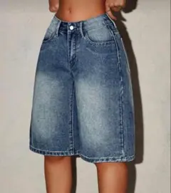 デニムハーフパンツ ライトブルー