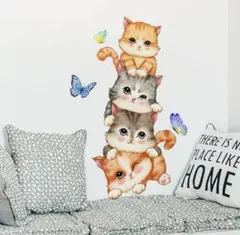 ウォールステッカー　Y60 遊びネコ　動物　癒す　DIY 壁紙インテリアシール