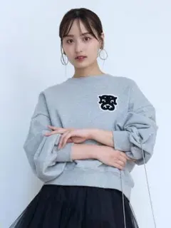 snidel Sustainableワッペンロゴスウェット