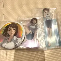 呪術廻戦　セガラッキーくじ　アクリルスタンド　缶バッジ　家入硝子