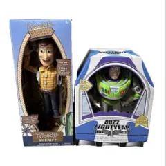 トイストーリー　フィギュア　ウッディ　バスライトイヤー2体セット　