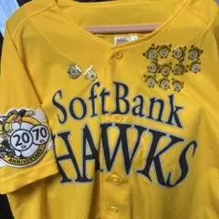 ソフトバンクホークス 70周年 ユニフォーム(ピンバッジ付き)